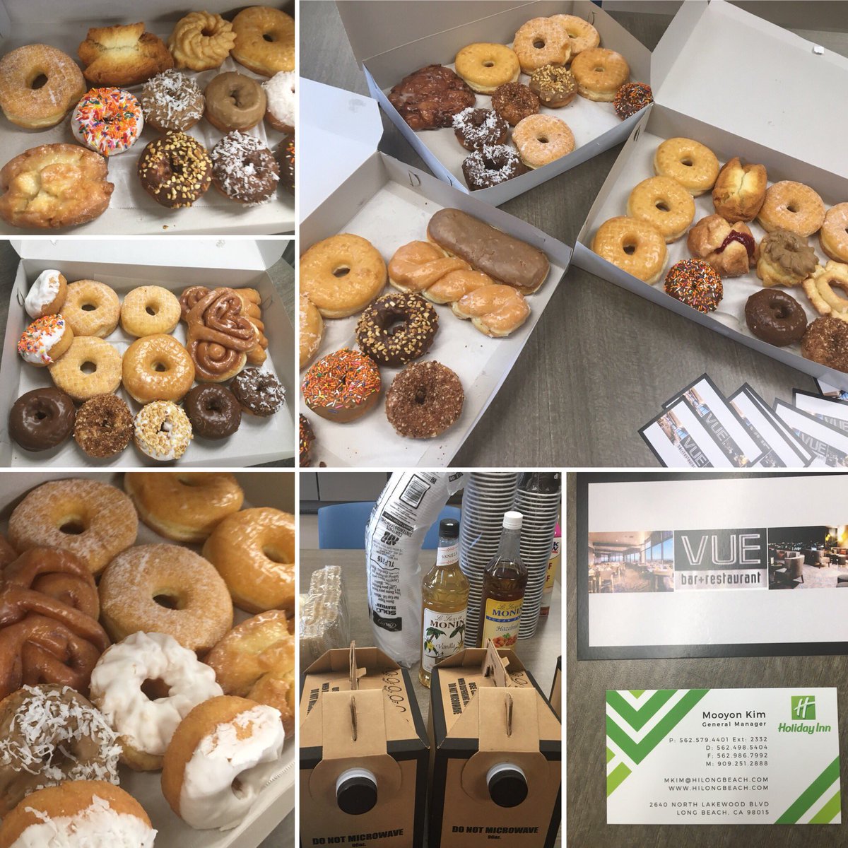 Thank you, Mooyon Kim, General Manager of the Holiday Inn for bringing coffee and donuts to the station for our cops! #CoffeeWithACop