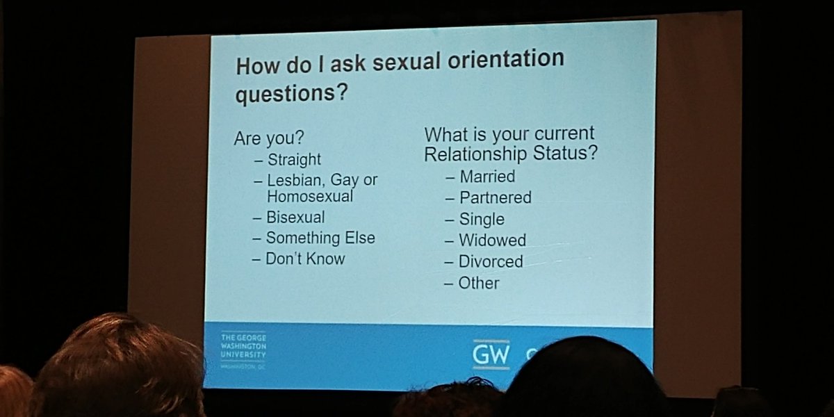 LibGirl09's tweet photo. It's important to collect data on sex and gender, but be respectful and nonjudgmental @mandichapman #ICEC18 https://t.co/4fMLeMTY8k