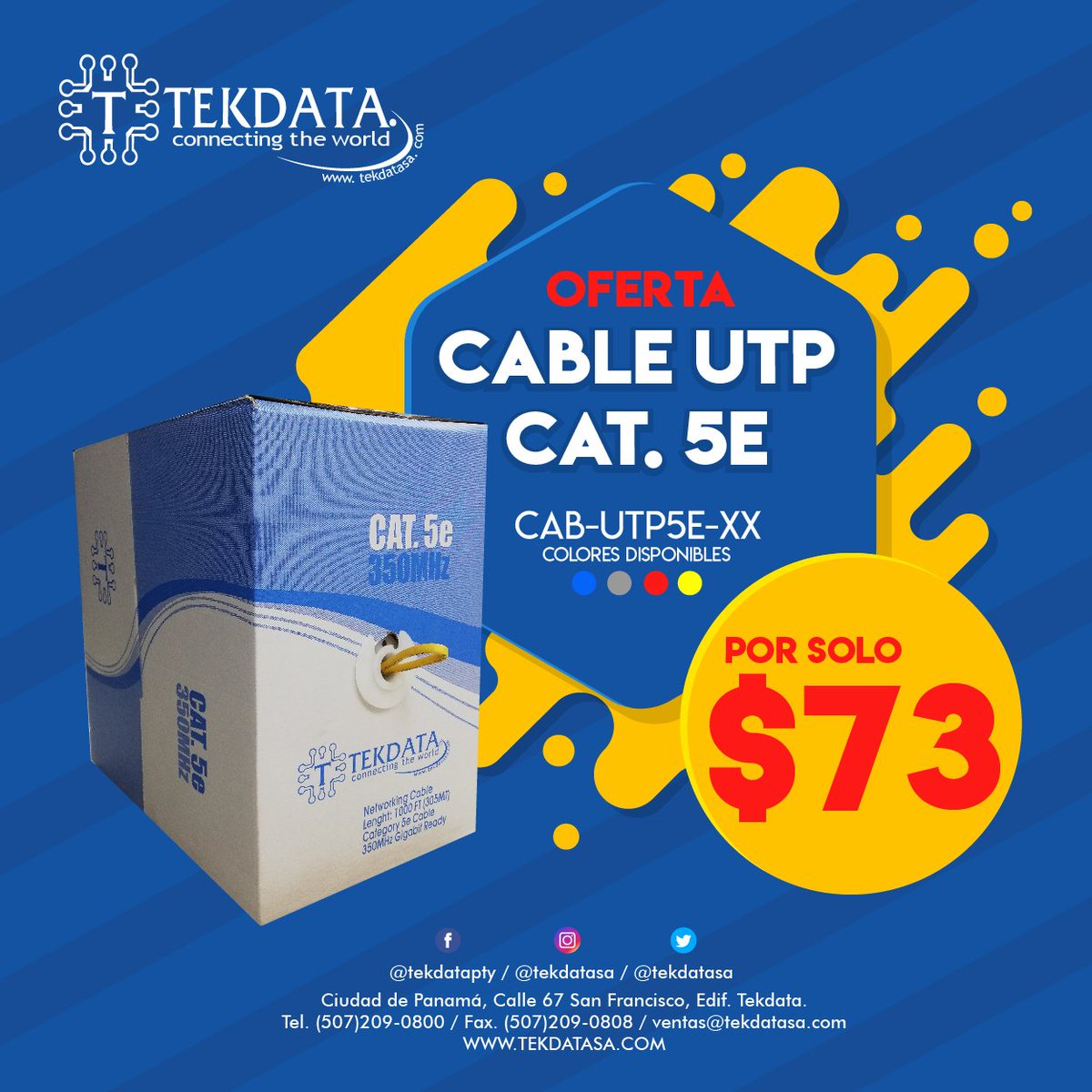 Tekdatasa's tweet photo. No te puedes perder esta super oferta‼️
📲209-0800
📩ventas@tekdatasa.com https://t.co/sf5ErC7YPo