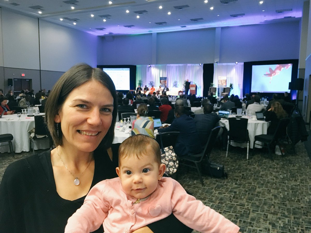 dlarrousse's tweet photo. Happy to be reconnecting with researchers and friends from all over the world at @IDRC_CRDI @CanadaDev #CIFSRF event today! And happy to attend with my little one, training the next generation :)  #FoodSecureFuture https://t.co/5oGbks2xZp
