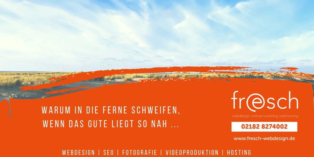 freschwebdesign's tweet photo. Warum in die Ferne schweifen, wenn das Gute liegt so nah ... #Webdesign aus #Korschenbroich | Foto- und #Videoproduktion für regionale Unternehmen | Google StreetView zertifiziert >> https://t.co/Ymila0avO6 https://t.co/RzpnFSeFEw