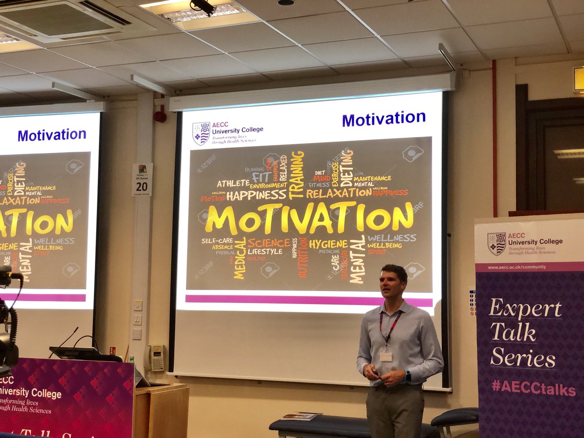Great talk tonight by <a href="/ProfStewC/">Professor Stewart Cotterill</a> in the first of the Expert Talk Series @AECCUniversityC ‘Psychology of winning and performing under pressure’ #AECCtalks