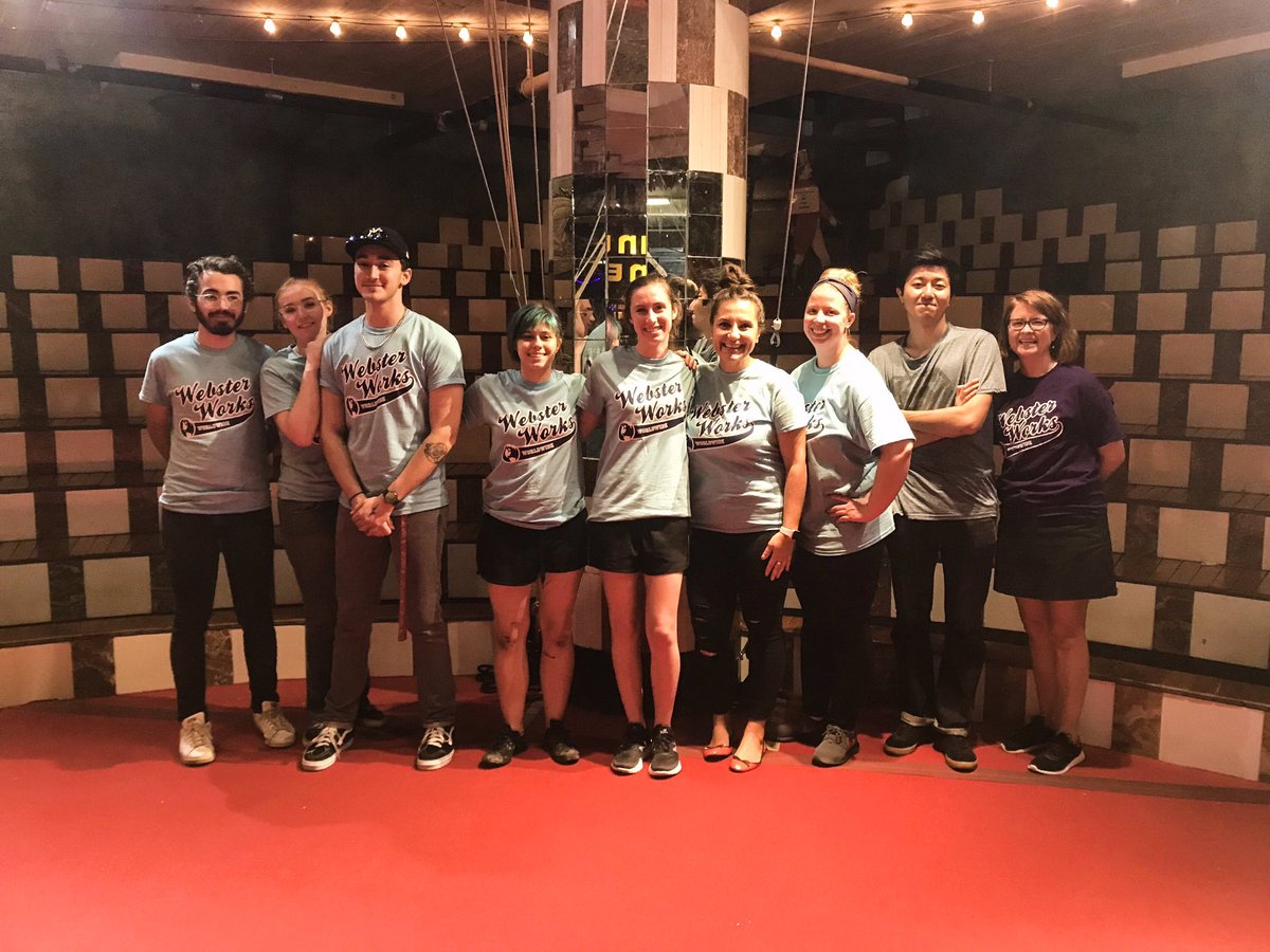 eibroscheva's tweet image. What a great #WebsterWorks day we had at @circusharmony and the @citymuseum! Our group of @websteru volunteers helped with painting and saw firsthand how our work benefited the show, which we were lucky enough to see. What a great organization and a fantastic cause!