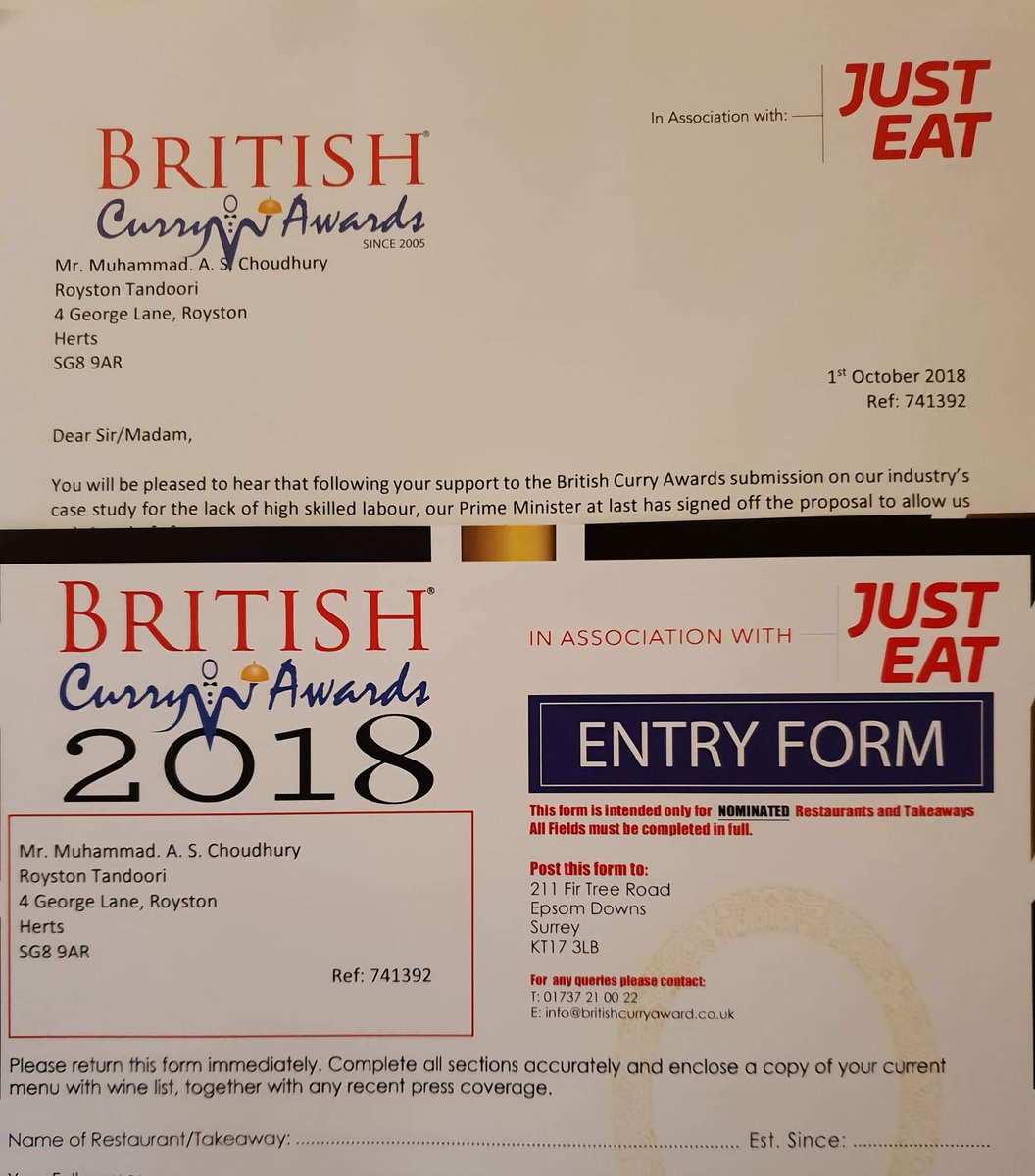 Indescribable emotions, goosebumps . . #BritishCurryAwards golden envelope arrives at <a href="/RoystonHerts/">We ❤️ Royston</a> Tandoori 😭 Tremendous gratitude to all our customers who nominated us 🙏🏽🥂 Big challenge ahead for this submission <a href="/BritCurryAwards/">British Curry Awards</a> ✨🏆 #LoveRoyston #nerves #excitement