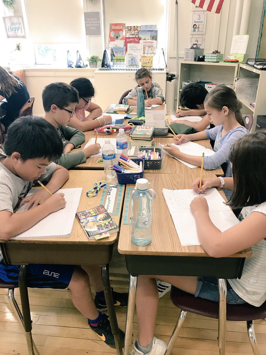 DebitettoK's tweet photo. So impressed with the intensity during writer’s workshop today! https://t.co/ma3eo3SZQQ