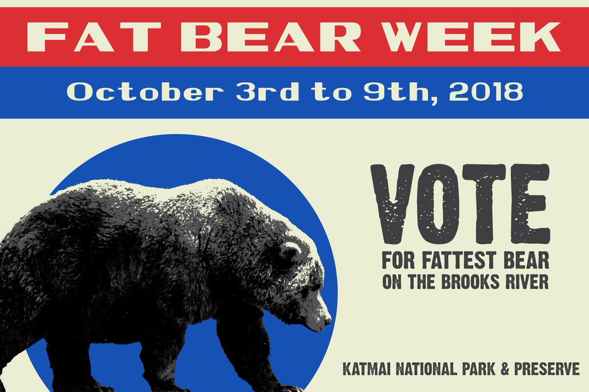 In #OnlyinAlaska holidays . . . Today marks the start of Fat Bear Week at @KatmaiNPS.  #fatbearweek #akleg

nps.gov/katm/learn/new…