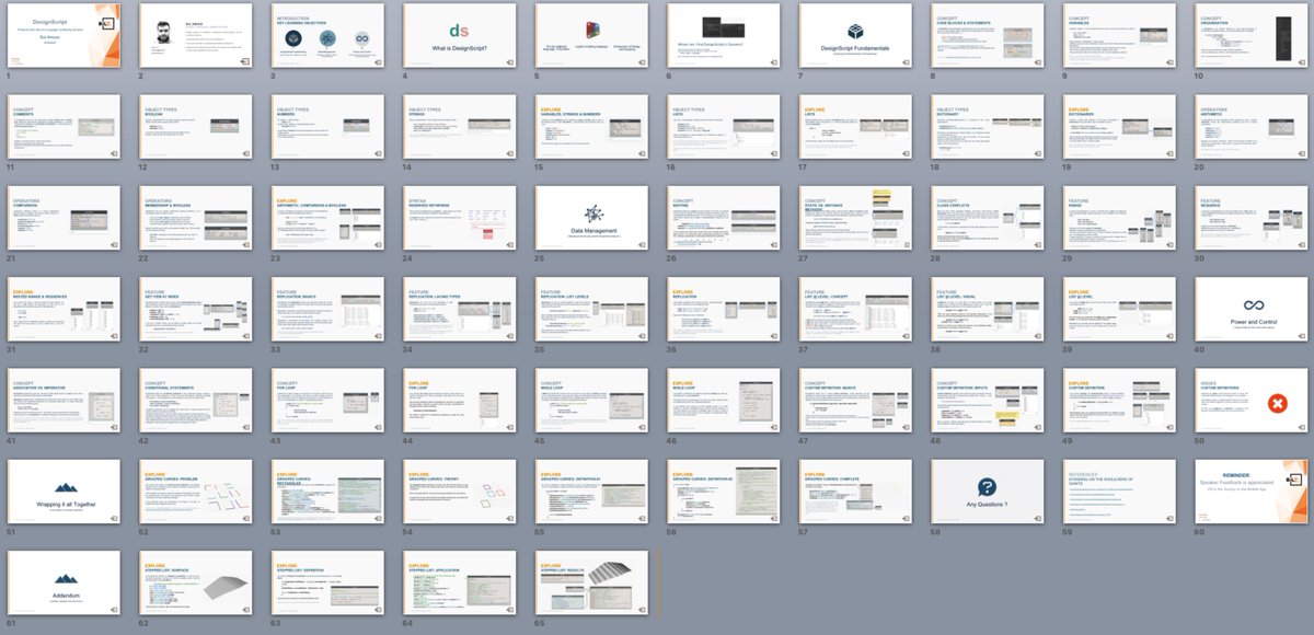 solamour's tweet photo. Come join my @BILTevent presentation on DesignScript in @DynamoBIM during my Lab at #BILTeur this year in Slovenia! Let's Dive Deep into DesignScript over 65 slides, a few Tips and Tricks and a Handout (In progress) https://t.co/2DRw2CSmE6