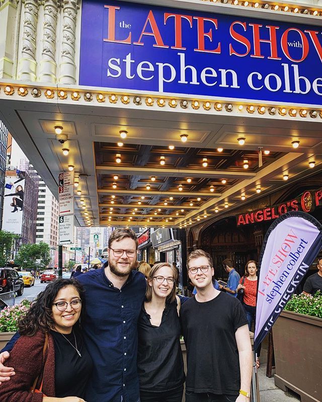 ipater's tweet photo. Taking a break from making TV by watching how others make TV. Here is  to the hardest working video crew in Catholic media! ——
@americamedia #makingtv #setlife #thelateshowwithstephencolbert #lateshow #stephencolbert #beajesuit https://t.co/2AK7Jyy5Lo https://t.co/rMswr32Dcl