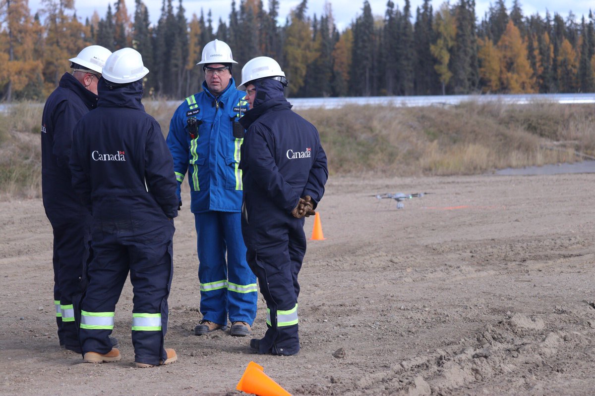 <a href="/cenovus/">Cenovus Energy</a> and <a href="/Transport_gc/">Transport Canada</a> on site observing #BVLOSTrials pipeline inspections flown by <a href="/CanadianUAVs/">Canadian UAVs</a>. #DronesForCanada