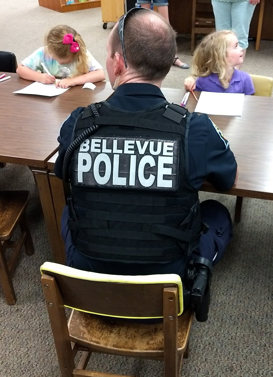 Thanks <a href="/BellevueLibrary/">Bellevue Library</a> for hosting Color with a Cop with <a href="/BellevuePolice/">Bellevue Police</a>! ❤️❤️