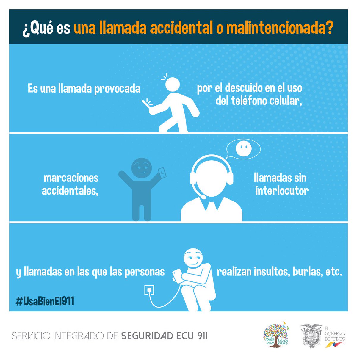 Puede ser un amigo, tu padre o tu hermano quien tenga una emergencia. Recuerda, el mal uso del 9-1-1 mata  #UsaBienEl911
