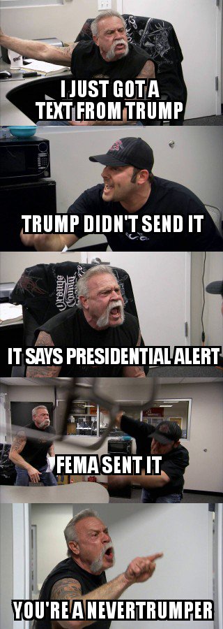 DonFrantzNC's tweet image. Meanwhile at American Chopper.... #TrumpText FEMA