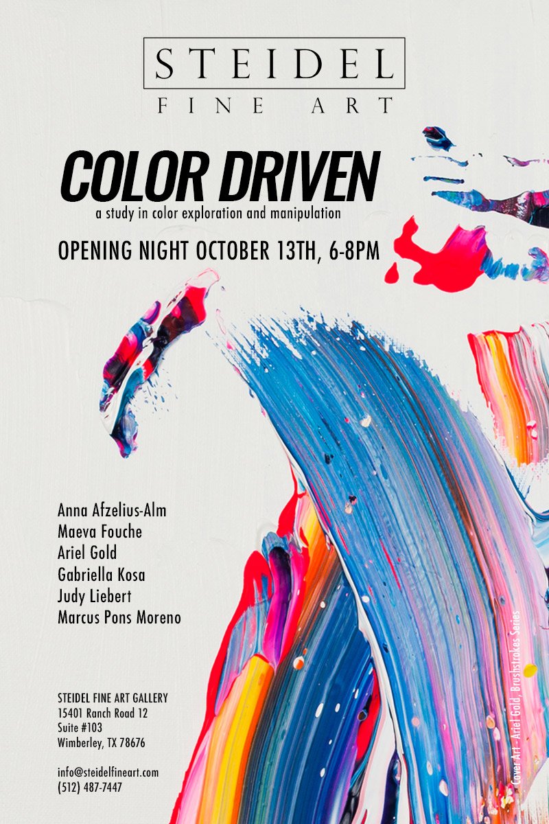 steidelfineart's tweet photo. The Color Driven Exhibition opening night is October 13th, 2018 from 6-8PM >> RSVP NOW - https://t.co/wyB1ypqxbl https://t.co/rsMucNRbeB