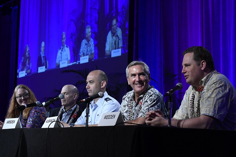 amoscon's tweet photo. The 19th annual AMOS Conference was the largest in its history. Over 840 attendees from 23 countries from government, industry & academia gathered to discuss the rapid changes in Space Situational Awareness #SSA and Space Traffic Management #STM https://t.co/f2AqtSBcA2 #AMOS2018 https://t.co/jTdRQLwKXV