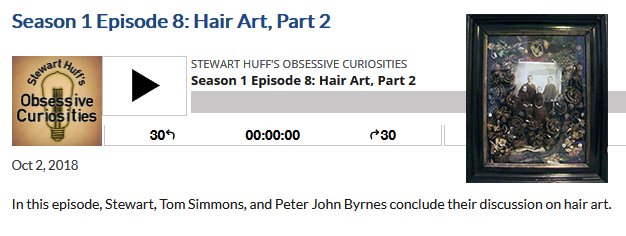 StewartHuffPod's tweet photo. . @StewHuff @TSimmonsComedy &amp; @PeterJohnByrnes conclude their discussion on #HairArt in an ALL NEW Episode 8!

Tune in, Subscribe/Rate us:

@Spotify
https://t.co/C6yUeLXA1q

@iTunes
https://t.co/lSbX3DGVhe

@Stitcher
https://t.co/qN4rTW1O1D

#Collector #Oddities #WeirdWednesday https://t.co/m5mifNHkFq