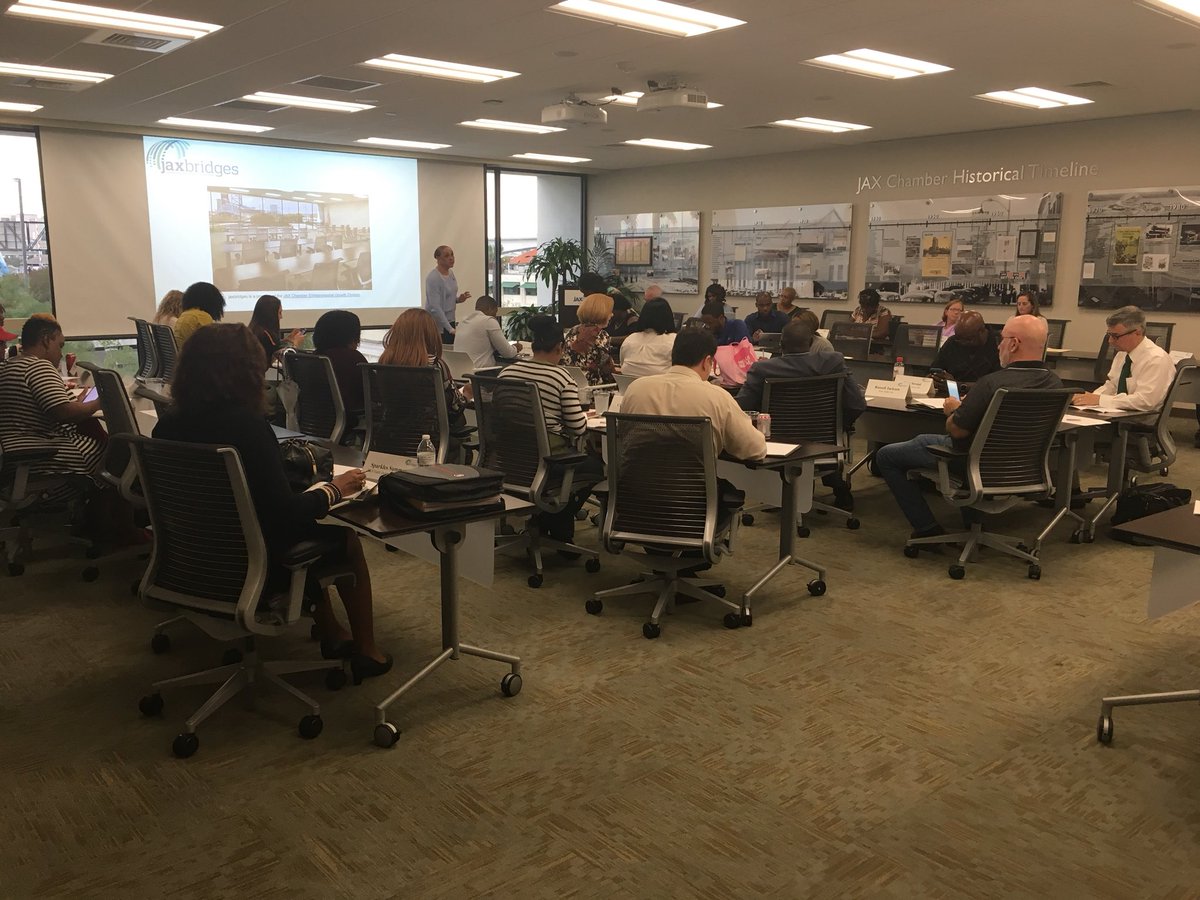 DocCLR's tweet photo. Tonight in Duval County @JAXChamber with Cohort #9 entrepreneurs starting to shape their business models for growth. #JAXBridges https://t.co/On6k3S7ynR
