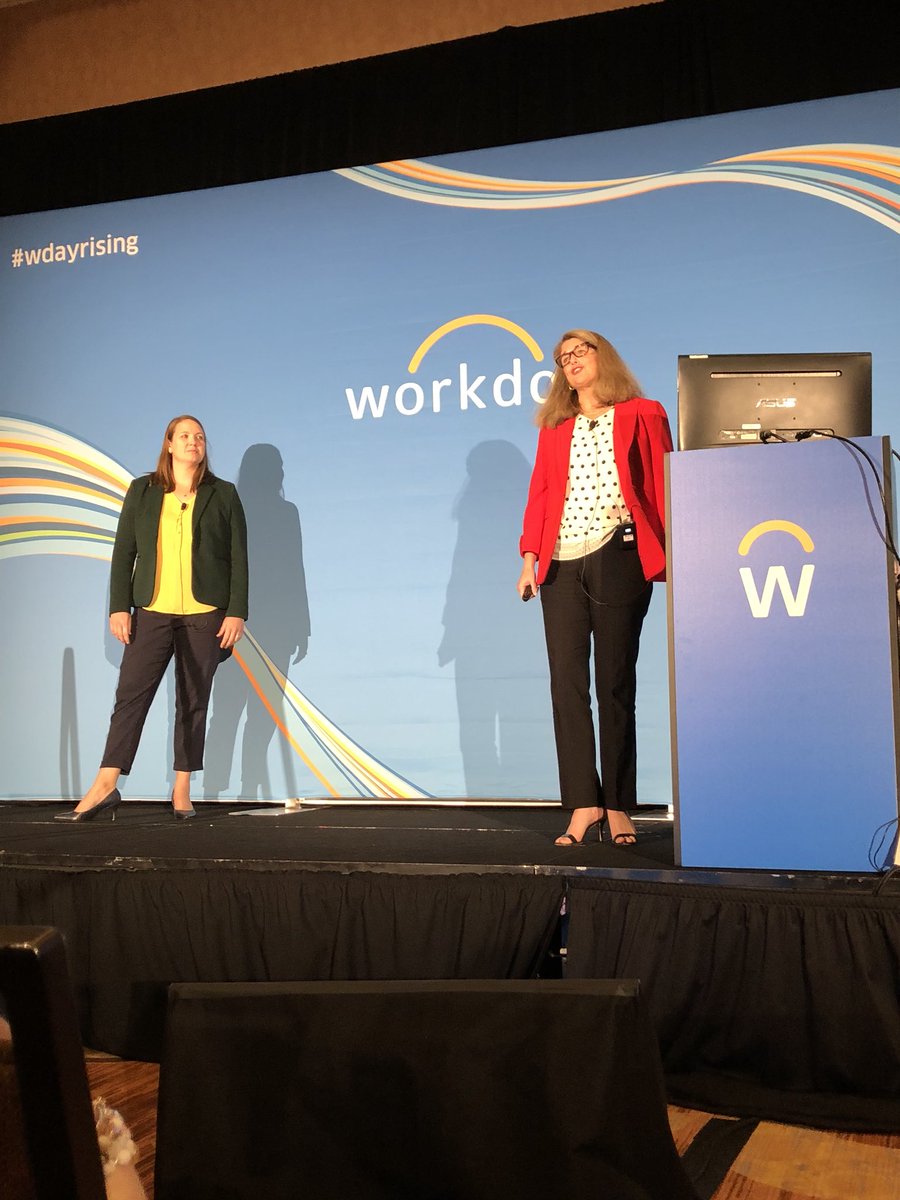 jessicaroyHR's tweet photo. Penn State’s HR rockstars Lauri and Rachele sharing insights from their #worklion transformation journey with @workday. #Wdayrising @AccenturePubSvc https://t.co/TvLTBcV1C1