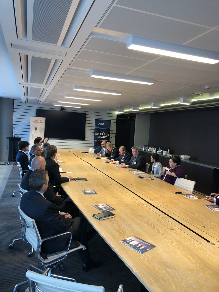 AustChamSG's tweet image. In #Sydney this morning for our Australian Roadshow. @ANZ_AU hosting boardroom breakfast briefing for Australian businesses looking to expand to #Singapore @AustChamSG @TeenaPisarev @Austrade
