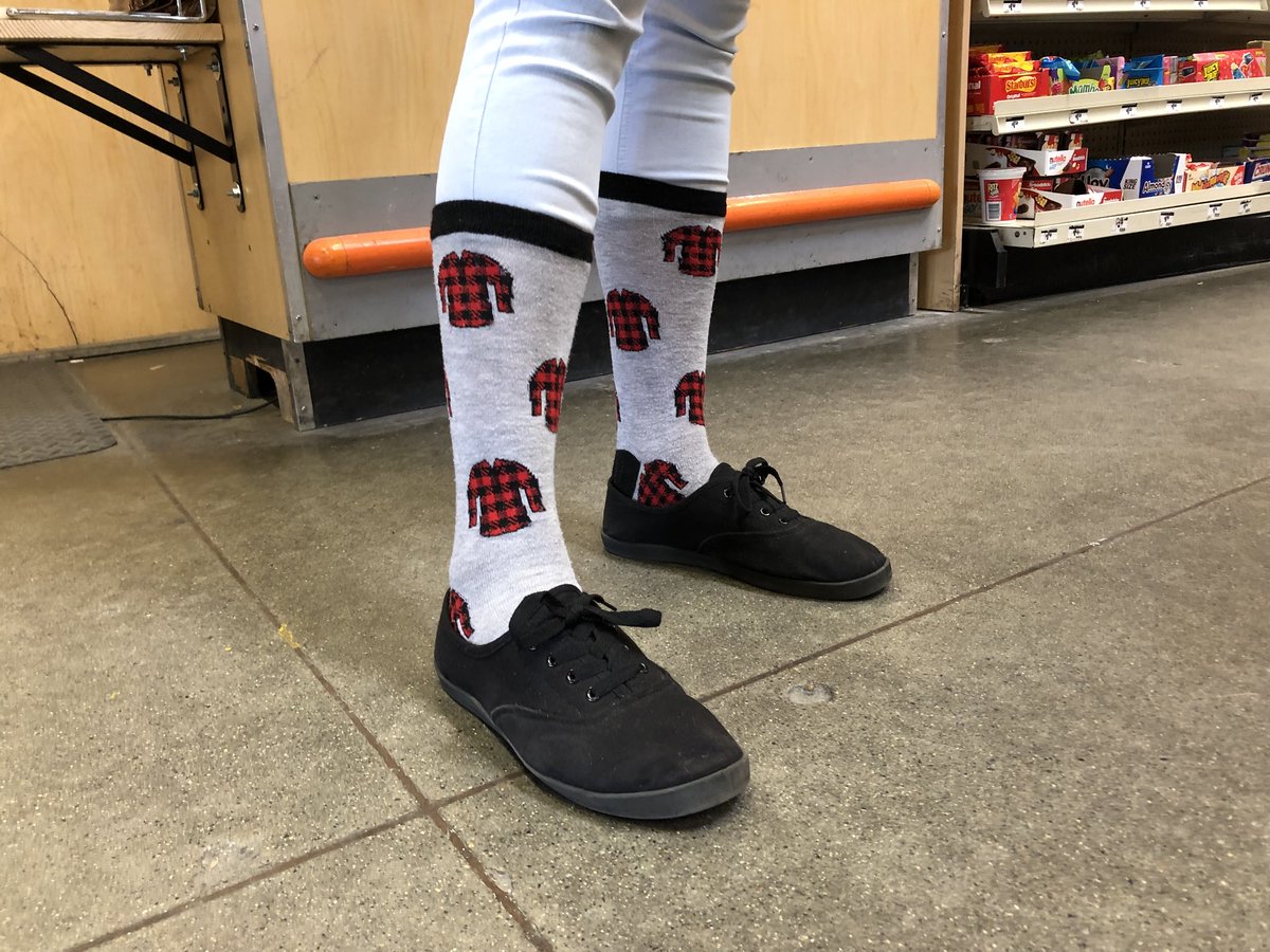 THDLesly's tweet photo. Wacky sock day for cashier appreciation month π€ͺ so much fun! #HomeDepot #Store6669 https://t.co/Vc2mjxtw5i
