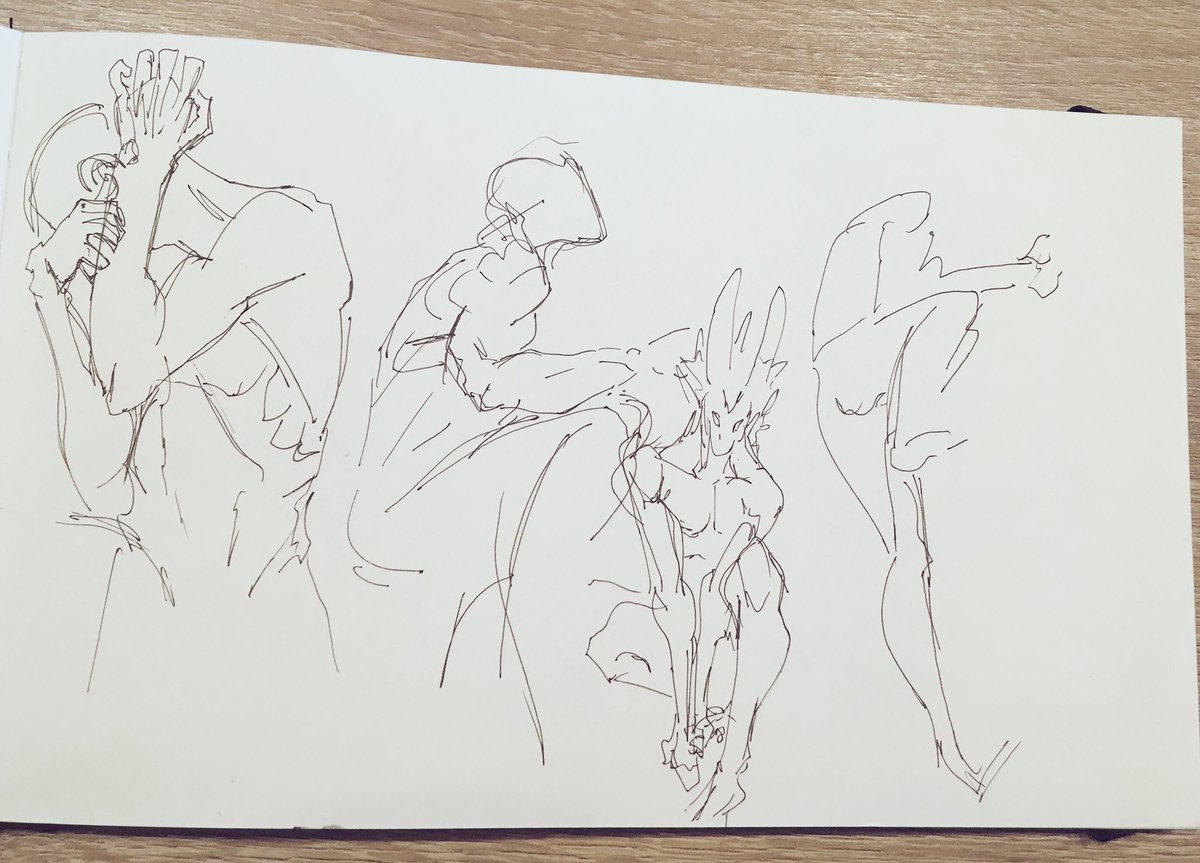 some figure studies and dudes with horns for today 