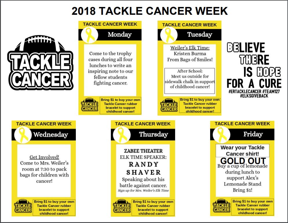 ISD728Theatre's tweet photo. Super Proud of our schools #ERtacklecancer @ElkRiverDECA spent the week informing students, supporting survivors/fighters, fundraising and being altogether AWESOME! Thursday, we welcome @rshaver11 at the Zabee theatre to talk to our students about the battle! 2-4-2! We are proud. https://t.co/yETsurXf34