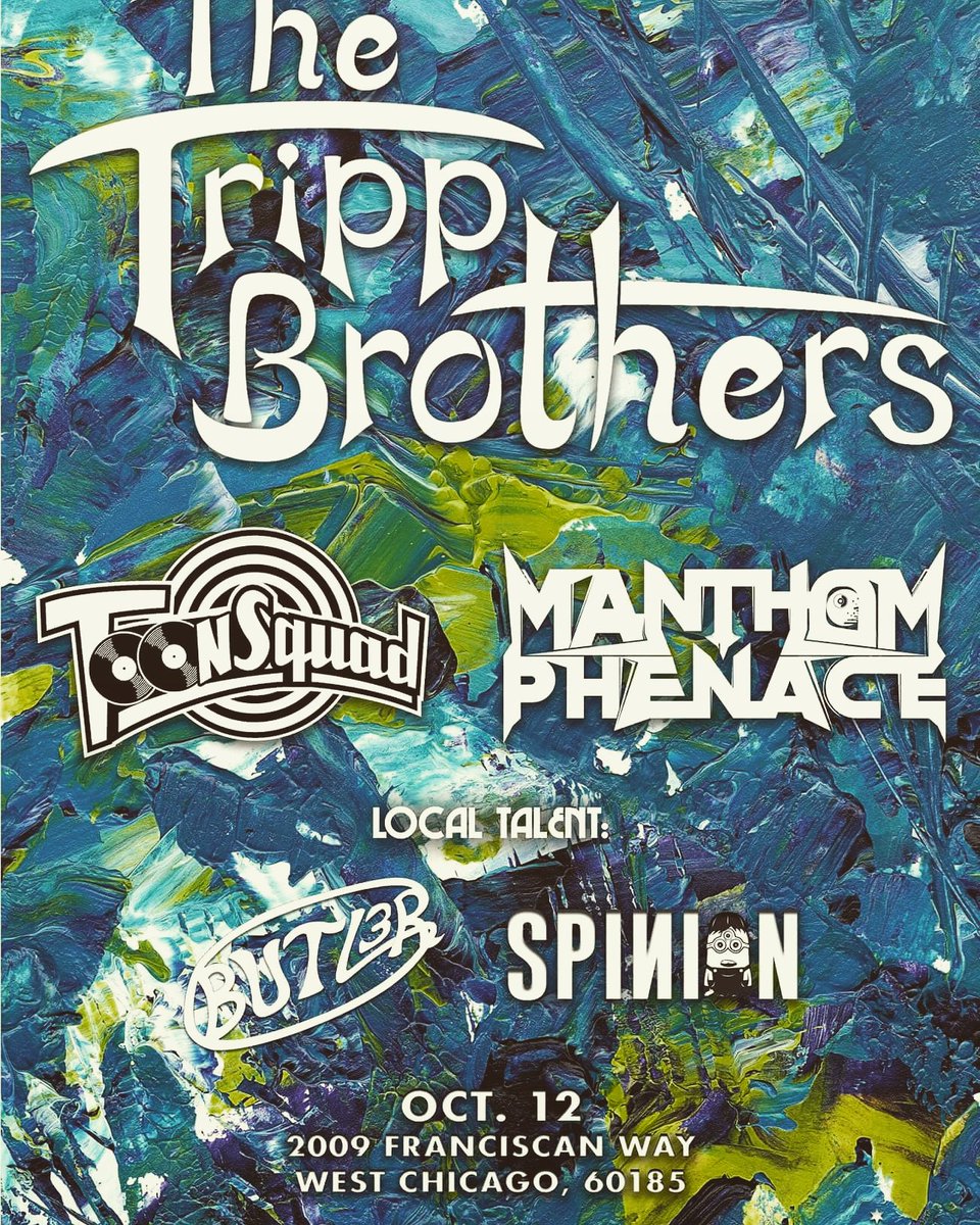 ManthomPhenace's tweet photo. Stoked to be boogie-ing with some quality talent Friday October 12th! Come jam with @TrippBrothers @toonsquadchicago @Th3Butl3rIL and @spinion! Gonna be a groove! #manthomphenace #bassmusic #heavy #funky #funk #violin #sax #horns #horny #dubstep #trap #drumandbass #getthefunkdown https://t.co/pzNjynU0jZ
