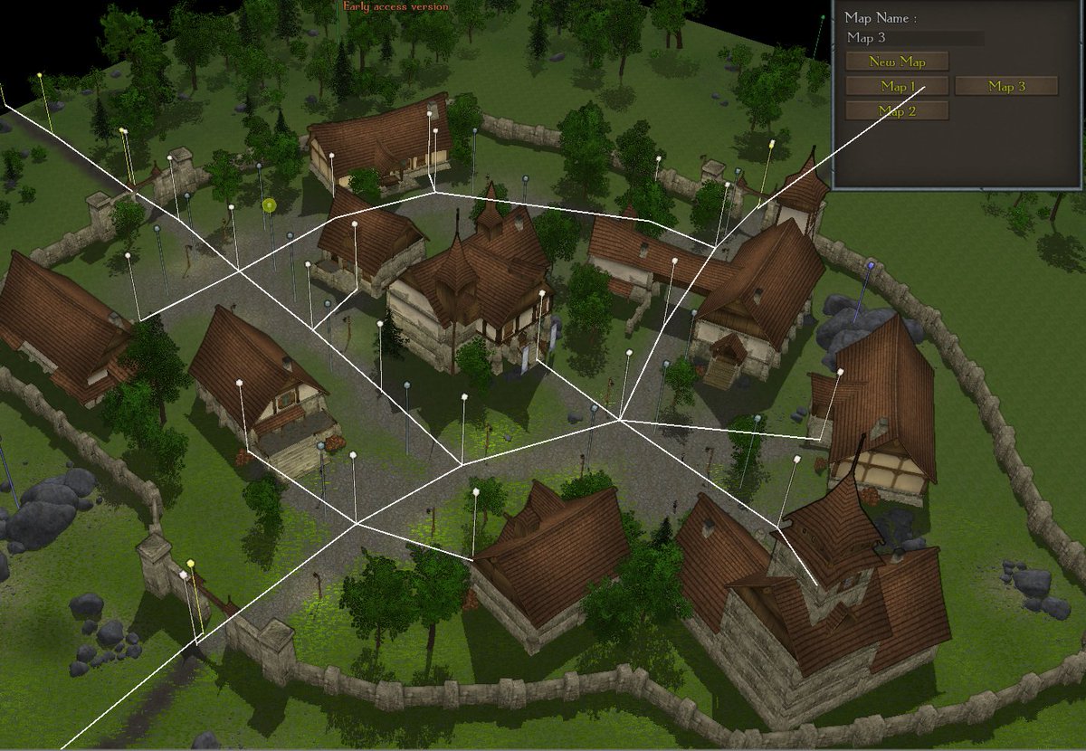 Tactichaos's tweet photo. A Village in the Map Editor #gamedev #indiegame #gaming #indiedev #rpg #strategy #tactical #rpg #madewithunity #unity3d #tacticalrpg https://t.co/iXgZfu0EM6