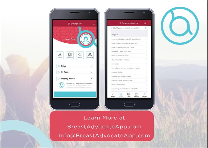 BreastAdvocate's tweet image. DOWNLOAD THE BREAST ADVOCATE APP NOW!
Are you a #BreastCancer patient or survivor, at high risk of developing breast cancer, or living with breast cancer?
Get the information you need, personalized for you, exactly when you need it.
BreastAdvocateApp.com