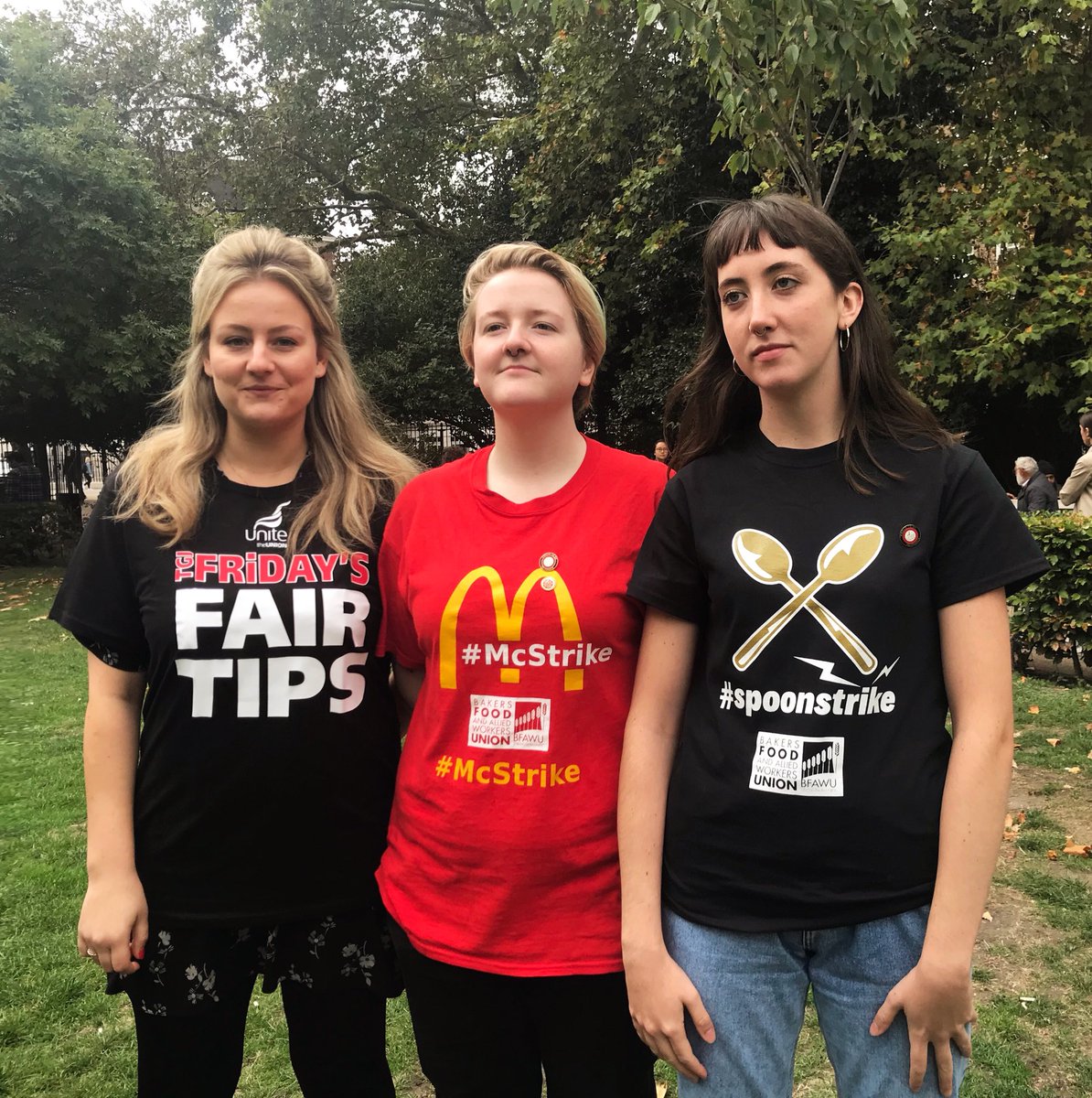 Strength In Unity!
We support the workers from TGI Friday's McDonalds and Wetherspoons going on strike today. 4/10/18.
#FFS410 #AllEyesOnTGIs #McStrike #SpoonStrike 
#FastFoodGlobal