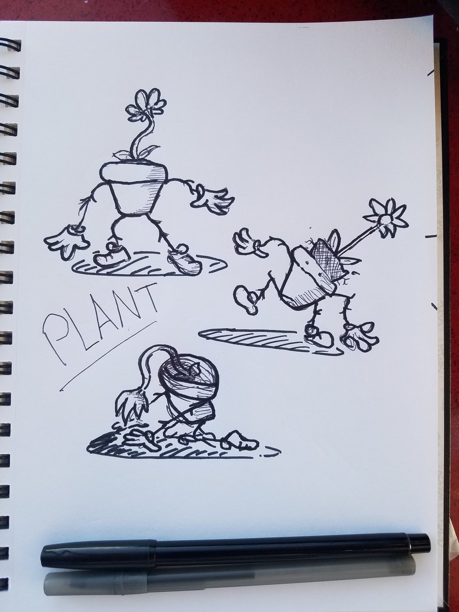Tomasisstrange's tweet photo. What if I made a video game about a houseplant? #inktober #videogameideas 🌿🌿🌿 https://t.co/NnA7nZ4ZMm