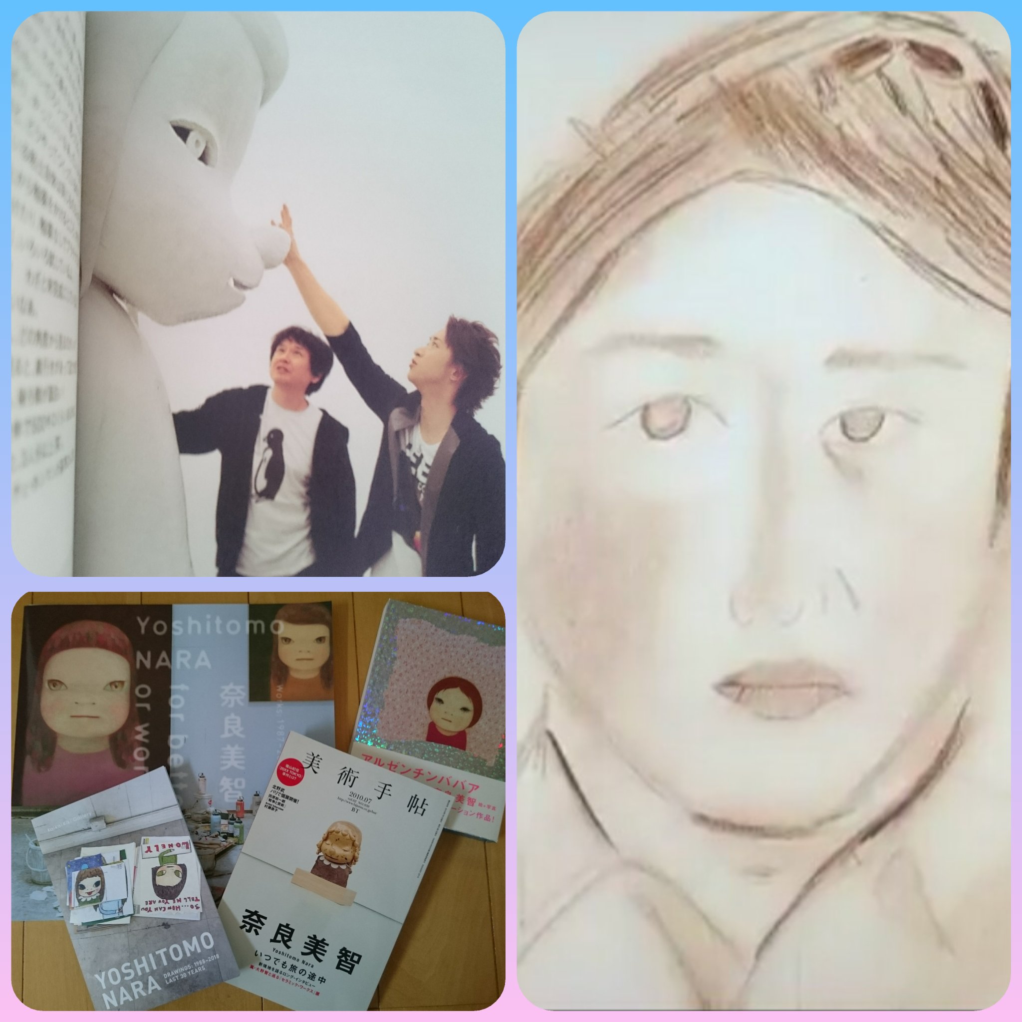 Mako Rt 朝から 泣いてます 昔から大好きで敬愛する 奈良美智 さんが 潤くんの絵を語る言葉を聞けるなんて 想像もしなかった 大野さんへの想いがつまった絵が ますます大事に ありがとうございます 感激してます そして 教えて