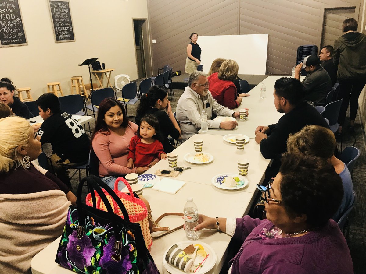 FBCWatsonville's tweet photo. What were you doing Wednesday night? We were at El Camino, the bilingual group at FBC, where we eat tacos, laugh, live , love &amp; follow Jesus together. We come with burdens &amp; fears &amp; weariness - &amp; we leave with hope, friendship &amp; strength from the Word. Come follow Him with us! https://t.co/dtzfsKTQGF