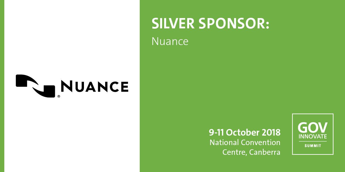 Gov2Aus's tweet photo. We are excited to welcome new Silver Sponsor @NuanceEnt to #GovInnovate. David Thornton from Nuance will be running a roundtable discussion on how conversational AI is driving CX today for Australians - more at: https://t.co/lYRctp8YoI https://t.co/HdOOUZw4Rd