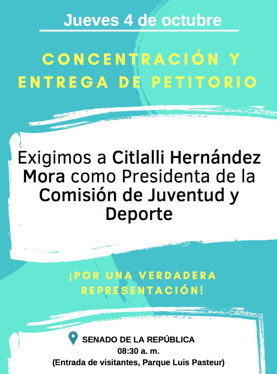 UniConAMLO's tweet photo. ¡Nos haremos escuchar desde el Senado de la República! 
#CitlalliMeRepresenta https://t.co/qjakkDKFYw