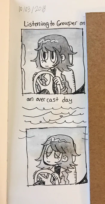 #inktober day 3- this is a Grouper song: https://t.co/VEkI3IXY2p 