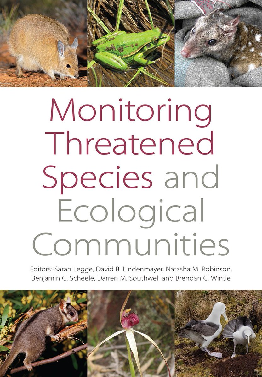 Our book 'Monitoring Threatened Species and Ecological Communities' publish.csiro.au/book/7720/ yesterday received the 2018 Whitley Award commendation for Conservation Zoology @TSR_Hub @ntash_r @SarahMLegge @BrenWintle