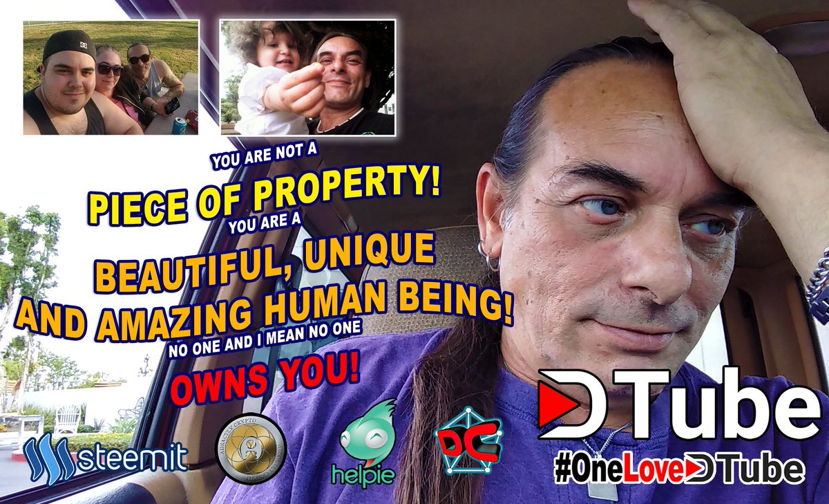 Dethtripper's tweet photo. https://t.co/27yDMiLthW
YOU are NOT A PIECE of PROPERTY - YOU ARE A UNIQUE, BEAUTIFUL HUMAN BEING - NO ONE OWNS YOU
@DtubeTweets @DTube_Official @DtubeDaily @SteemNetwork @steemit #brainwashing #BrainWashed #WrexhamRocks #IrishBizRT #Barnsleyhour #Londonhour #Sheffieldissuper https://t.co/uj8ROVYU0a