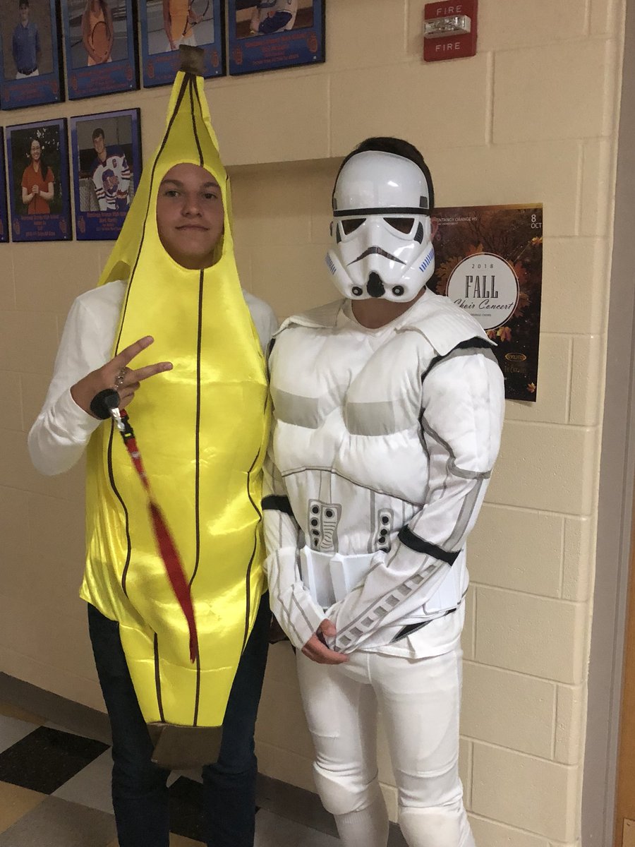 smsaffell's tweet photo. @OOHSMensSoccer they will probably kill me for posting these but these JVA players are talented off the field as well—sinfonia orchestra Halloween concert tonight!!!!  Banana Blake (cello) and Storm Trooper Jack (bass)—-sorry I missed any others.          🍊⚽️and🍊🎼🎶 https://t.co/edFqS2kP06