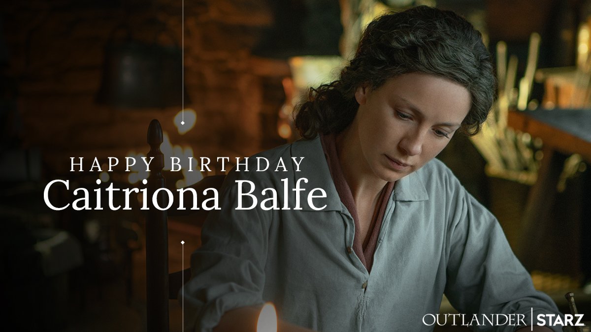 Outlander_STARZ's tweet photo. Wishing a fabulous birthday to the inimitable @caitrionambalfe! We wouldn’t be here without you. #Outlander https://t.co/tlbfUVuARN