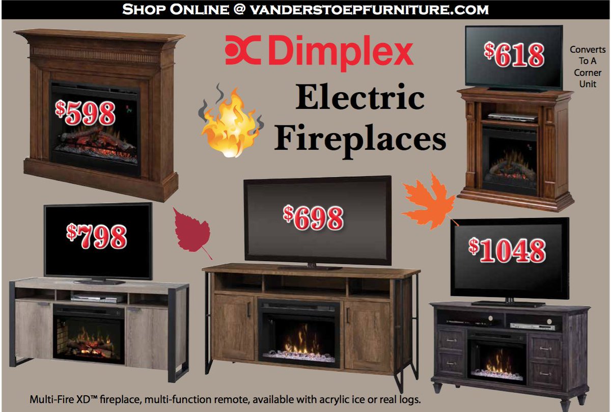 VanderStoepFurn's tweet photo. Bring beauty AND warmth into your home with a new indoor fireplace/ entertainment center. #FallSale #Winteriscoming #Staywarm https://t.co/kpakhT6mTk