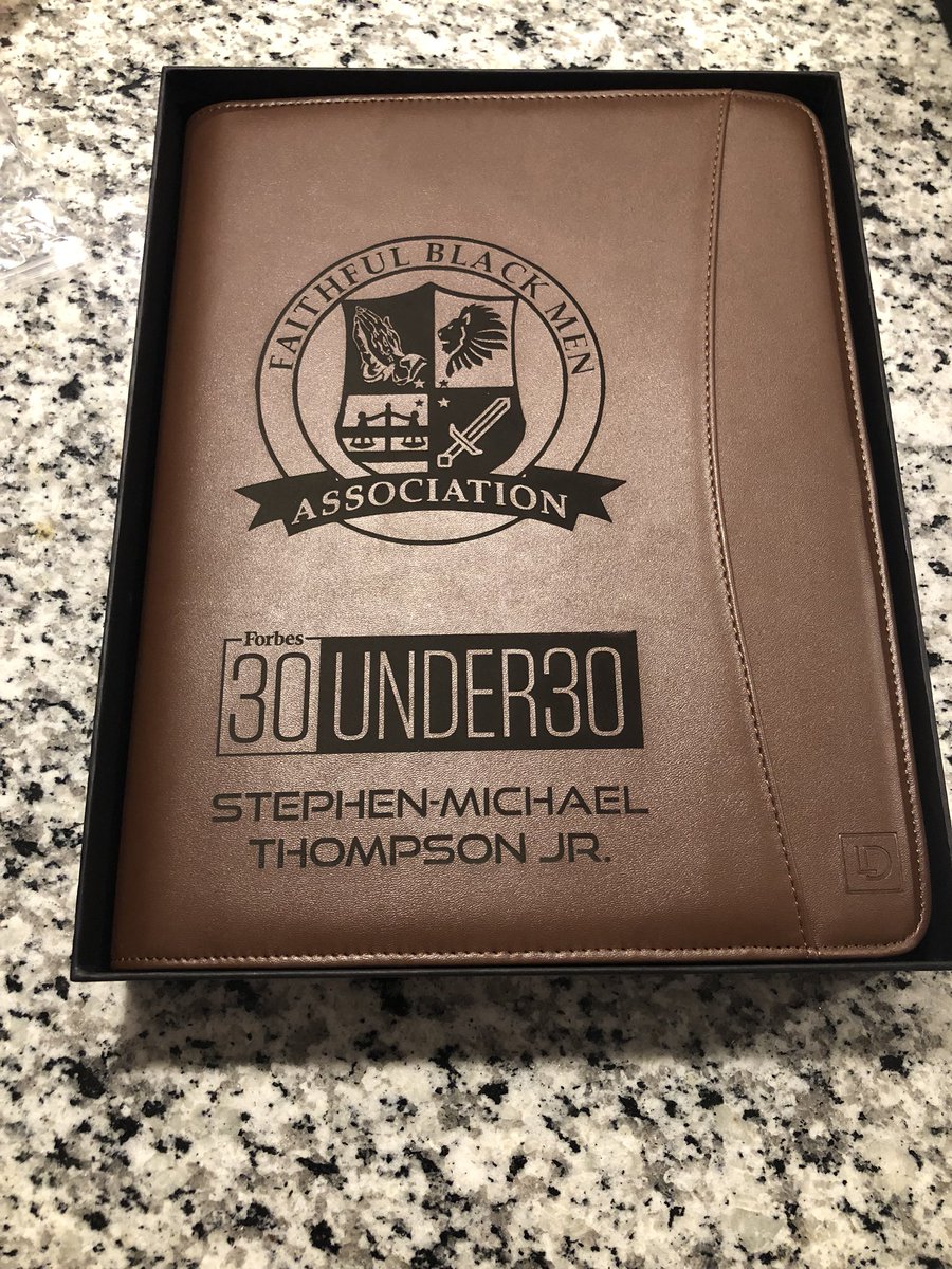 OfficialFBMA's tweet photo. Had to gift our Good Brother from our Morgan State University chapter of The FBMA with a personalized portfolio.
When you’re faithful and determined great things happen. Continue to make us proud chief 🙏🏾💼
#30Under30Summit #Forbes
#FBMA @_StephenSZN https://t.co/BhnGITnaSv