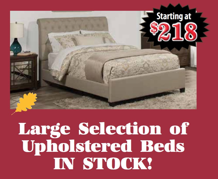 VanderStoepFurn's tweet photo. Add the comfort and luxury of an upholstered bed to your room! Shop in store and online at https://t.co/UkdqimPmtR https://t.co/BuUhNe6rLn