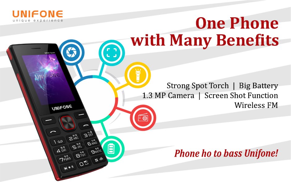 UnifoneC's tweet photo. Unifone mobile, is one phone with many benefits. The range of basic smart and feature phones brought to you by Unifone are unique in their own space. They not just solve the basic purpose but also give you additional features embedded with latest technology at the best price. https://t.co/Om8EMFmvxB