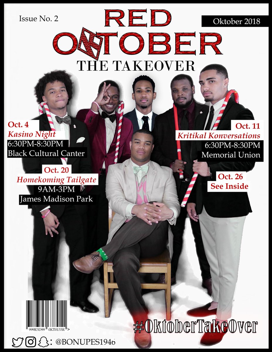BONUPEs1946's tweet photo. The Second issue of Red Oktober has dropped! The #OktoberTakeover is here! Red Oktober is a kampaign centered around leadership across Kappa Land. This month we’re going to be flooding your timelines with Achievement from Nupes in Wisconsin, events, promotions, and us. https://t.co/dNEbXlSQSC