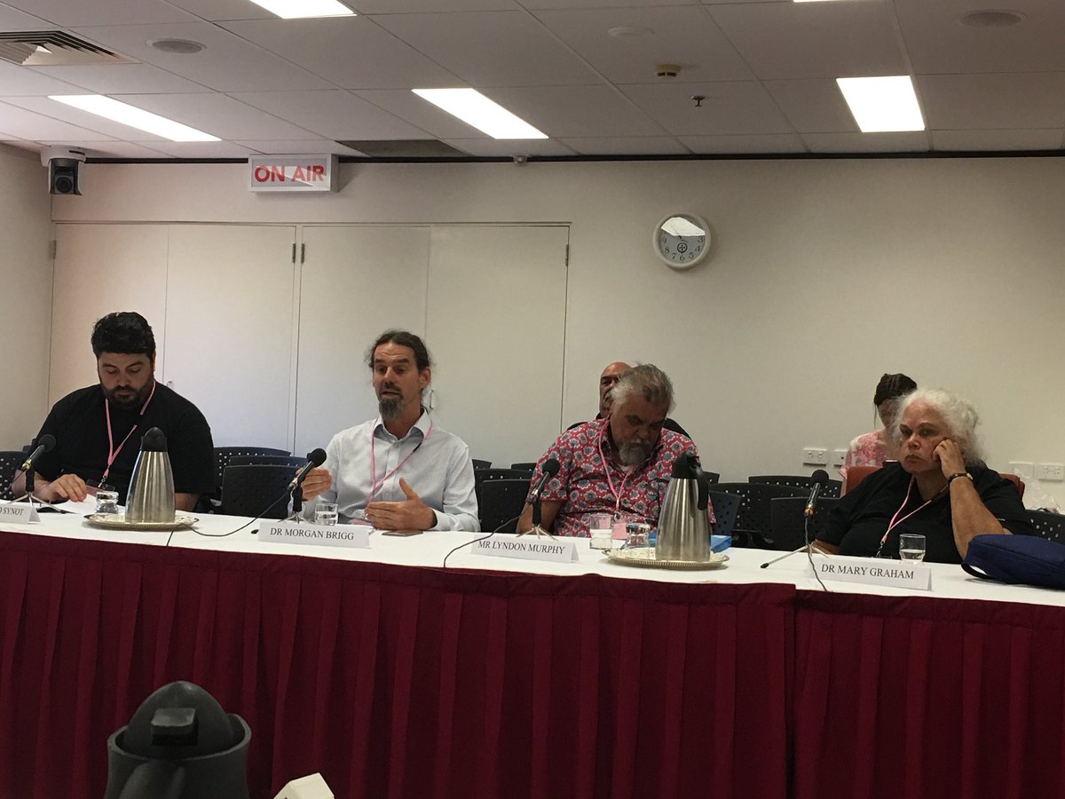 Dr Mary Graham of @UniversityofQld  tells Joint C’ee her people #Yugambeh “we conducted ourselves as the authority of the region for the Com. Games on the Gold Coast with protocols for police, First Nations, visitors, everyone”. Explaining difference between #Authority & #power