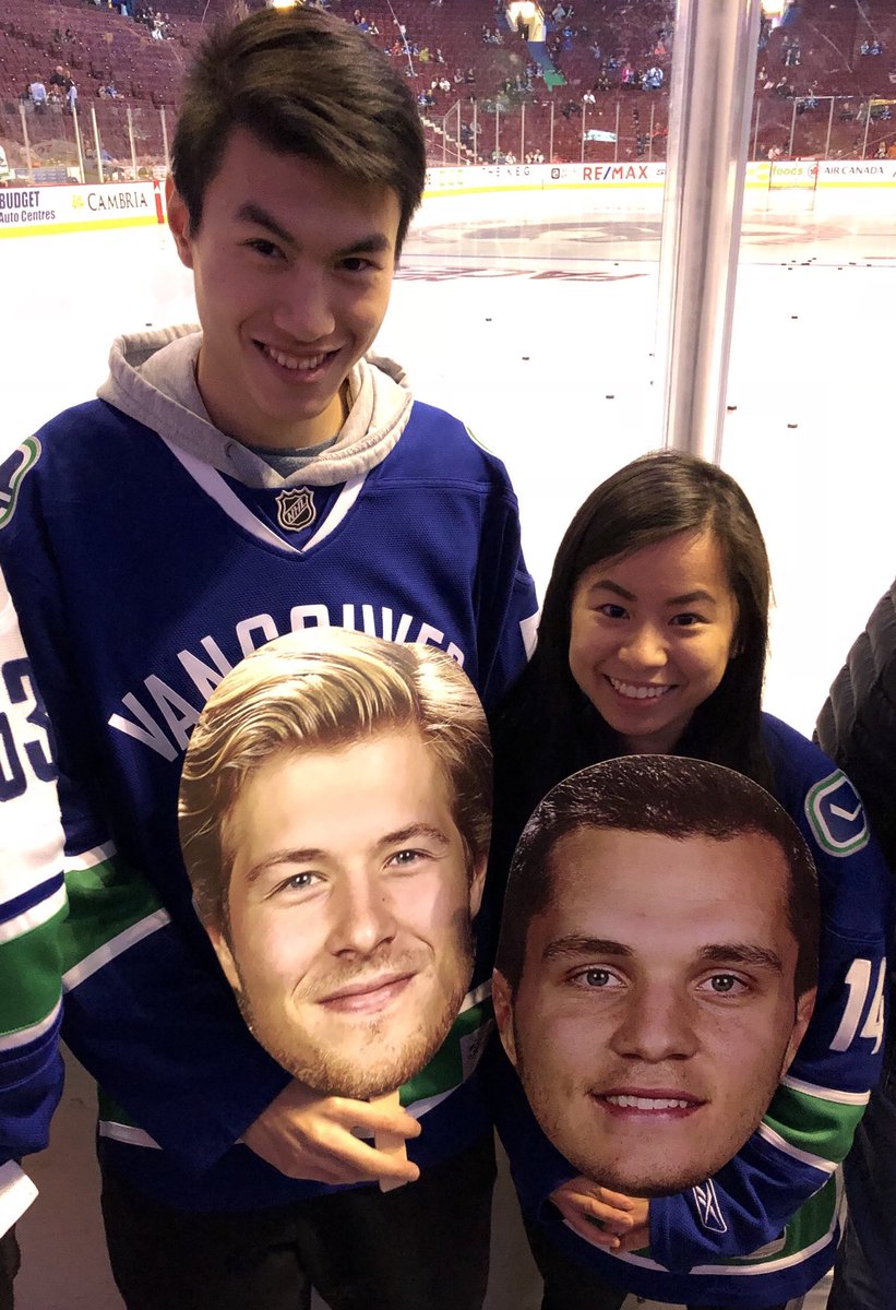 Shumorty's tweet photo. We got Bo and the Flo #gameday #WeAreAllCanucks @Canucks https://t.co/5WjV4F9OD6