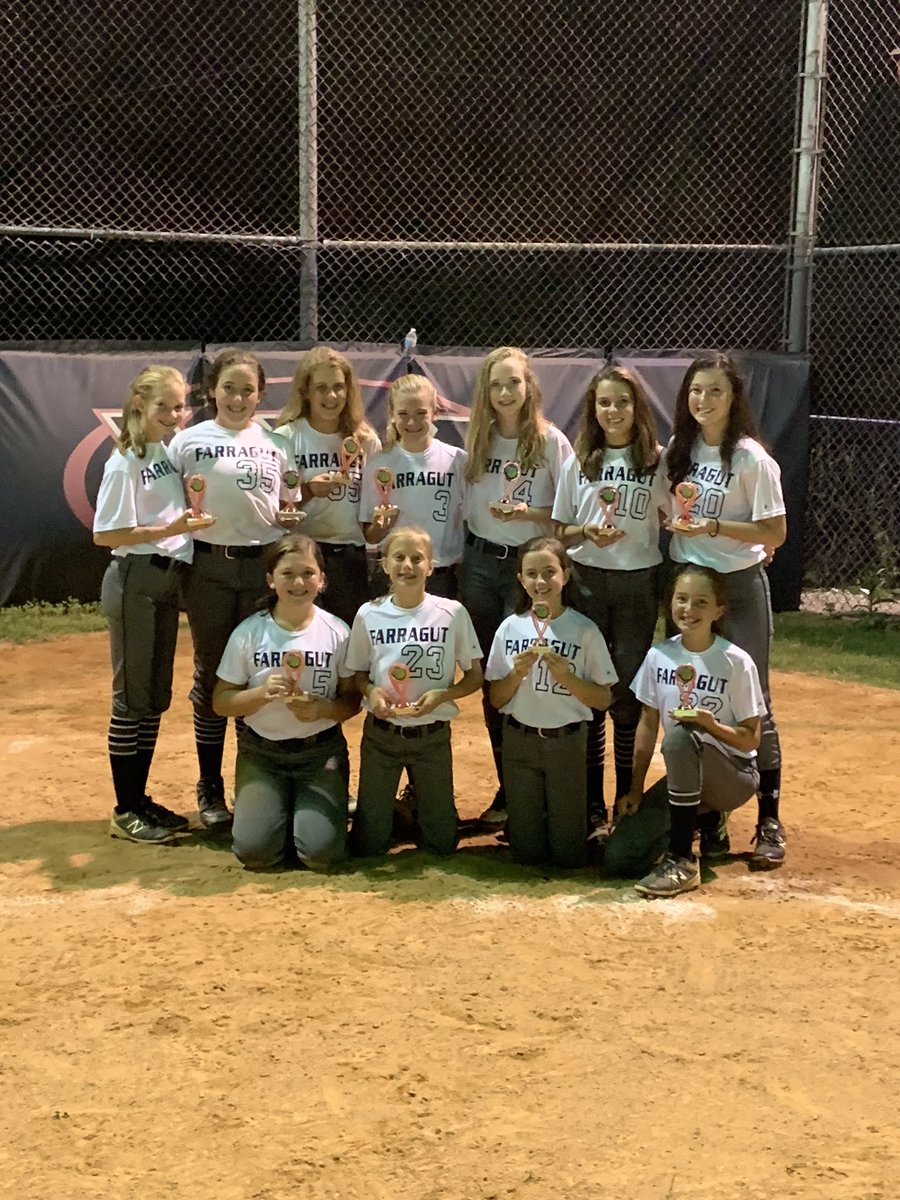 Congrats to the Farragut Lady Admirals: 2018 Girls 14u Fastpitch Junior Varsity Champions!