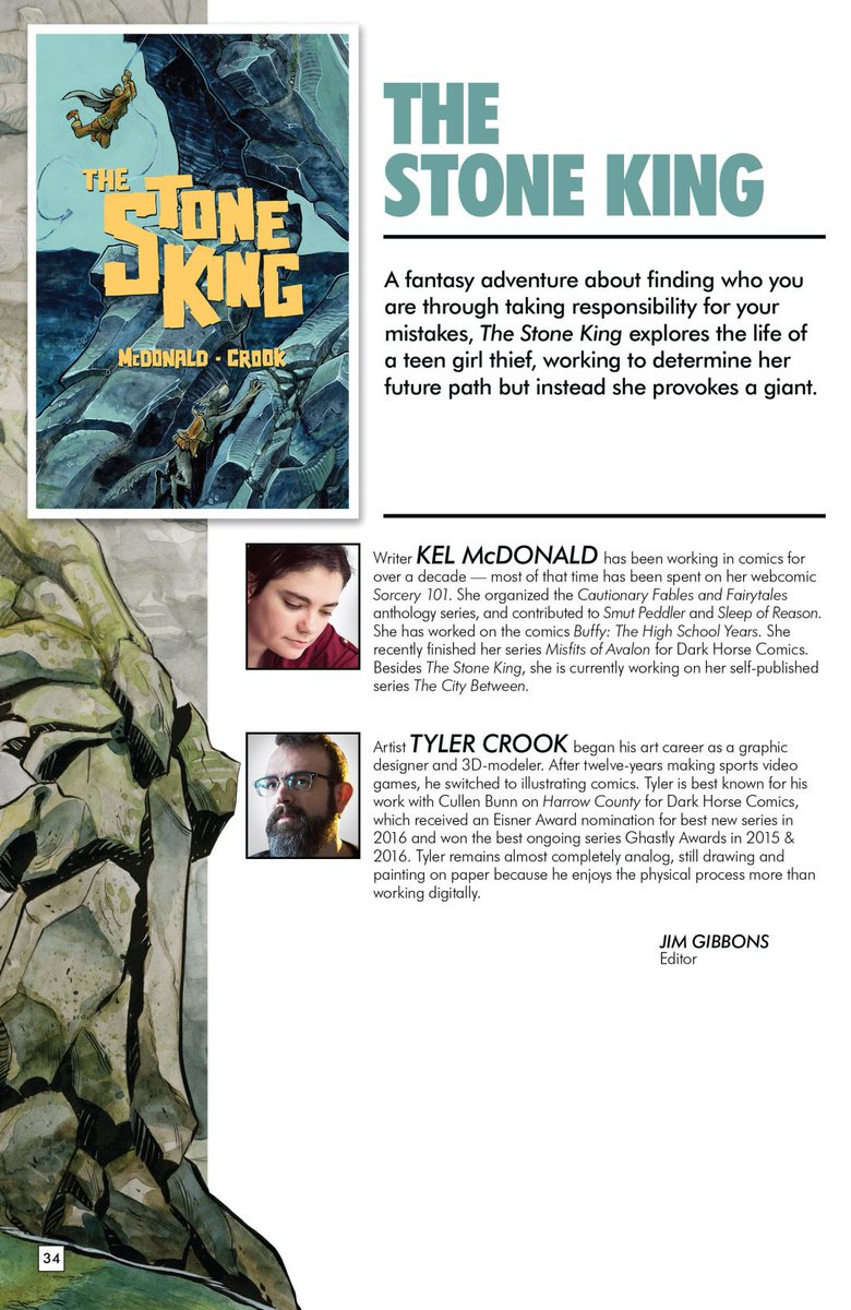 Comixology's tweet photo. #TheStoneKing writer, @kellhound, will be signing copies of the comiXology Originals 2018 Preview Book at 4PM in Artist Alley #1B5! #NYCC https://t.co/r4lcXueHdb