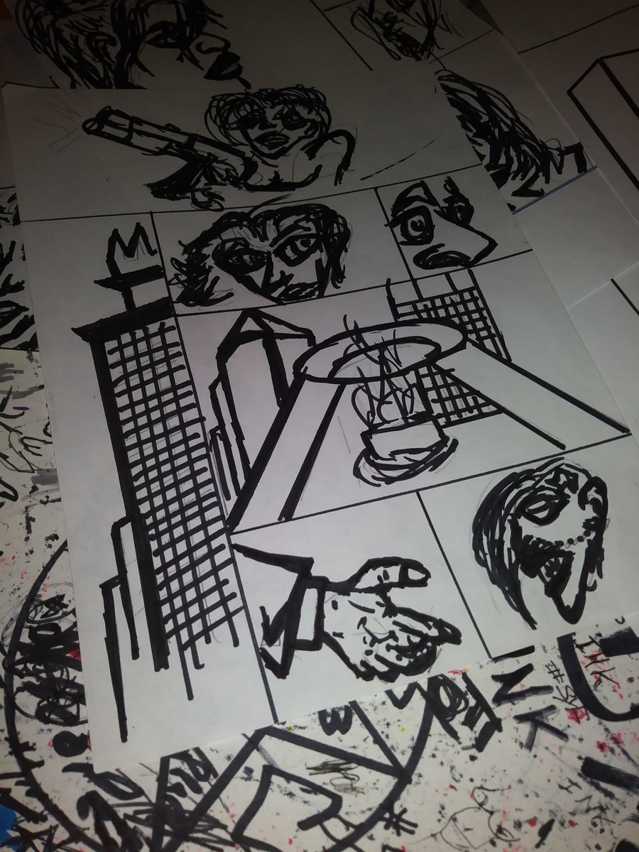 delusionalrap's tweet image. #ComicBook Test Panels
#SimpleWork #SW #Delusionalart #Sharpies