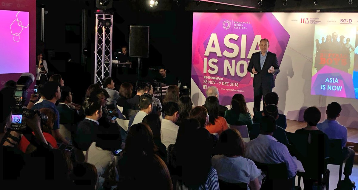 IMDAsg's tweet photo. Robert Gilby, Chairman of the #SGMediaFest Advisory Board, sharing on why #AsiaIsNow! The festival celebrates the best of Asian storytelling through the most diverse platform in the region. https://t.co/jAPwFtGpwI